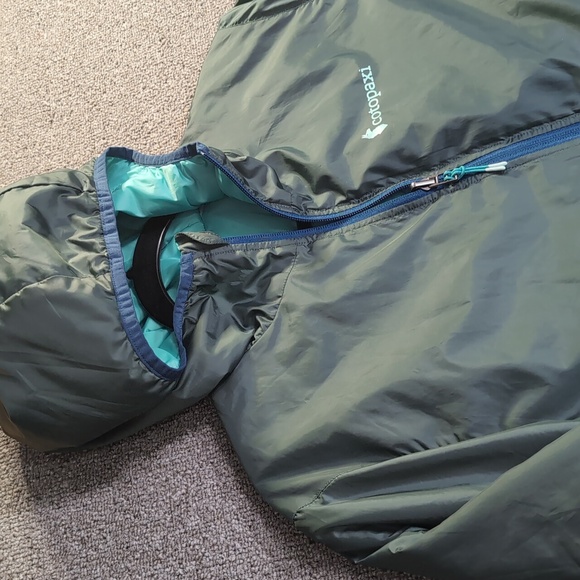 Cotopaxi Teca Calido Hooded Puffer Reversible Jacket Medium in Green/Teal/Aqua - Picture 6 of 16